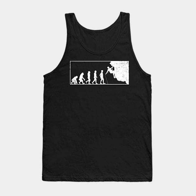 Rock Climbing Evolution Silhouette Tank Top by SinBle